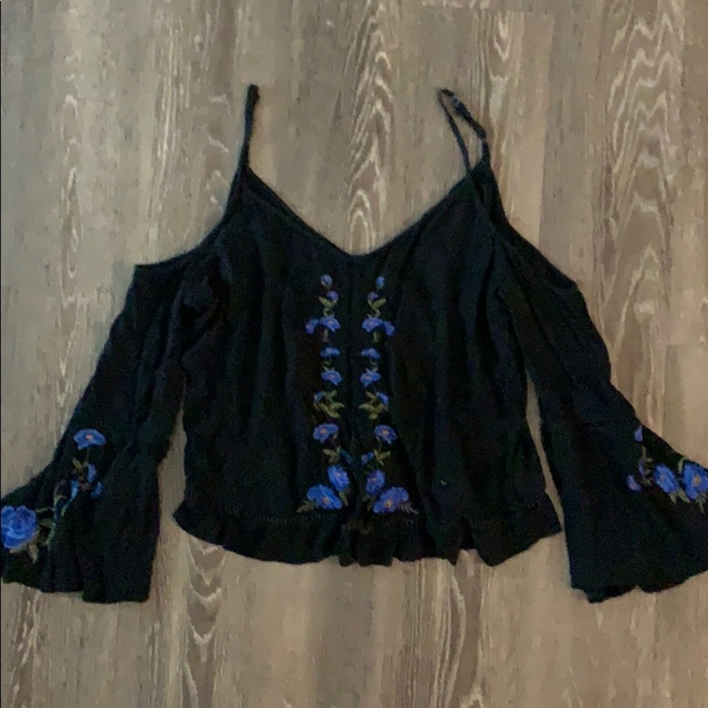 American Eagle Boho Cold-Shoulder Top
